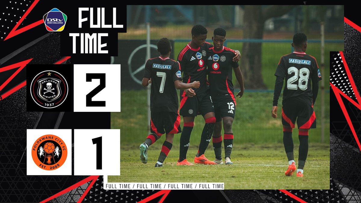 ☠️ FT | <a href="/orlandopirates/">Orlando Pirates</a> Reserves 2 - 1 <a href="/polokwane_city/">#RiseAndShine</a> Reserves 

🥅 Msezane (P) 35', 87'

⚫⚪🔴⭐
#MatchDay
#DStvDiskiChallenge
#OrlandoPirates
#OnceAlways