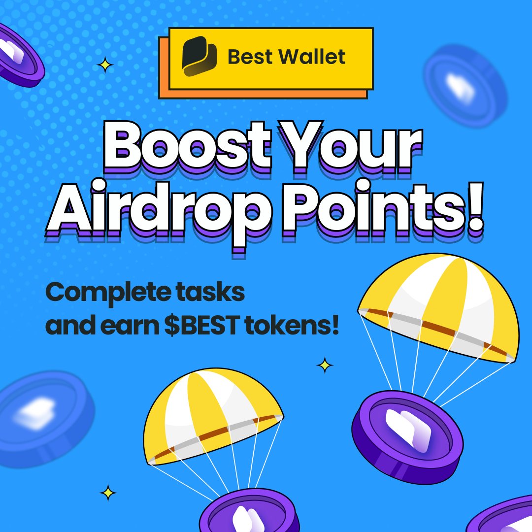 Turn airdrop quests into rewards! 🎁 Complete daily quests and start  stacking $BEST tokens today. For even more rewards, tackle manual quests  and follow the instructions to ensure your actions are validated.