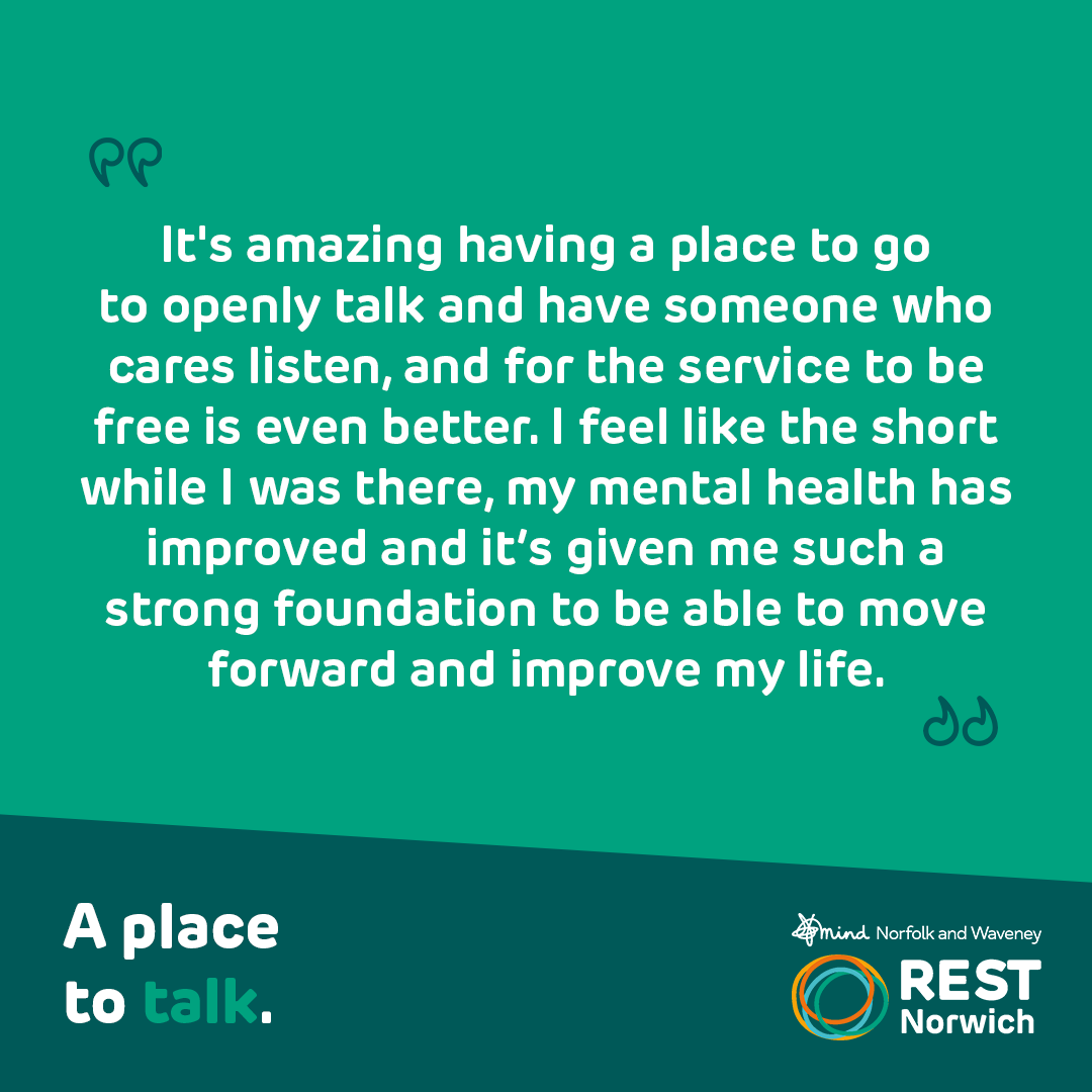 At our REST hub, our staff will work with you to help find the most suitable support for your needs.

All of our hubs provide walk-in support with no appointment needed. 

Visit norfolkandwaveneymind.org.uk/REST for more information.