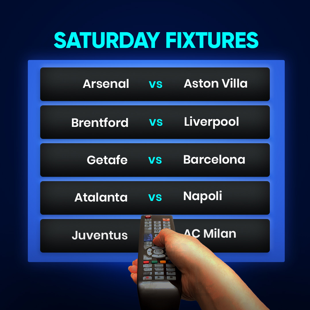 NairaBET's tweet photo. It’s Game Time, Don’t Miss Out ⚽
👉Visit our site to place your bets🎯 https://t.co/lkznGvVn5v
🔞 T&Cs apply
#viralpost #matchday #fixtures #Saturdaymatch https://t.co/E9mInjU9nM