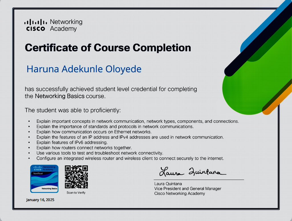 PrinceoAdekunle's tweet image. #CiscoNetworkingAcademy