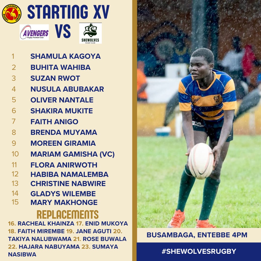 MATCHDAY!

We Kickoff the 2025 season with a trip to Entebbe to face Avengers RFC

#SheWolvesRugby