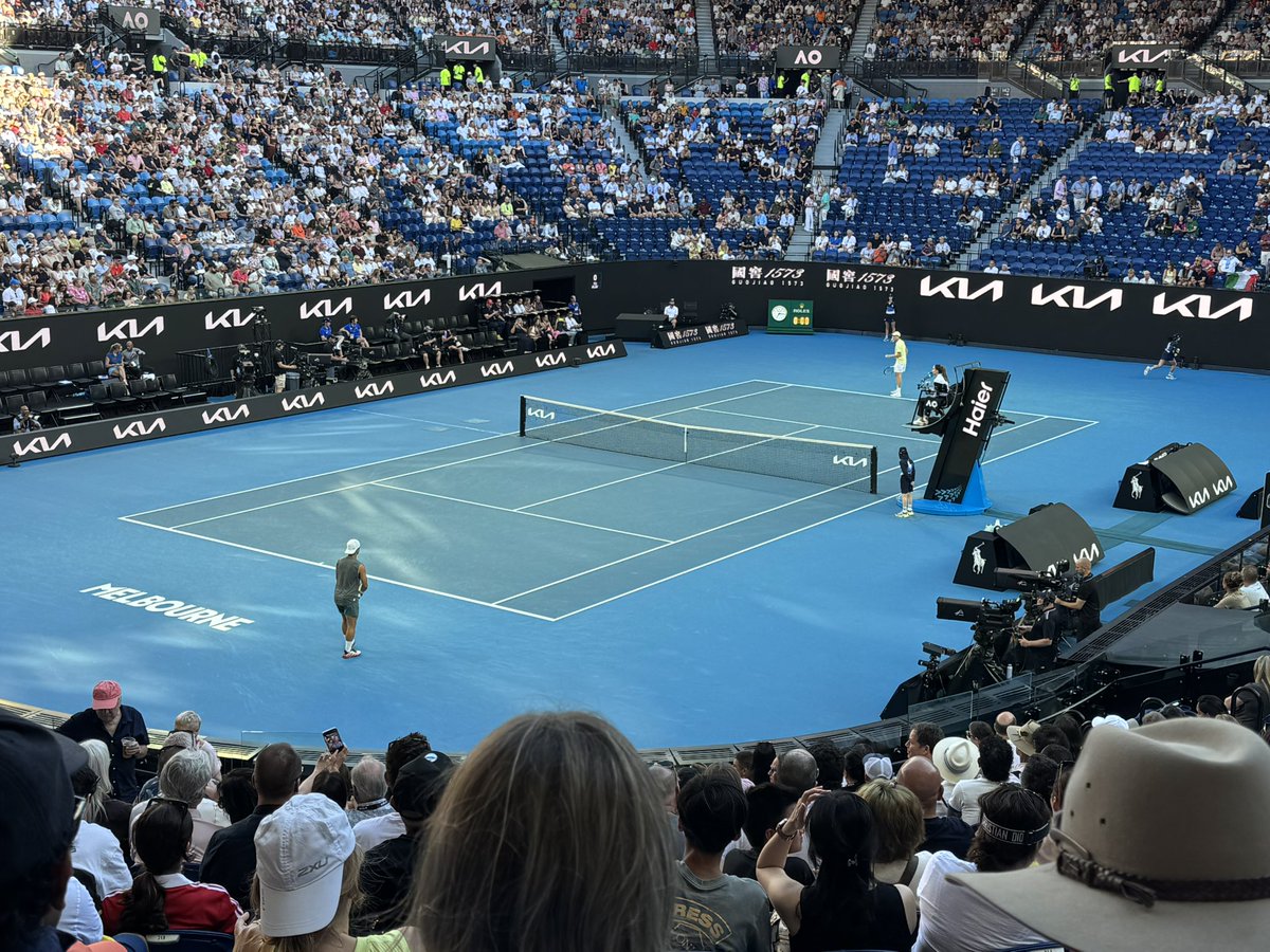 #AusOpen  sinner killing it - we thought