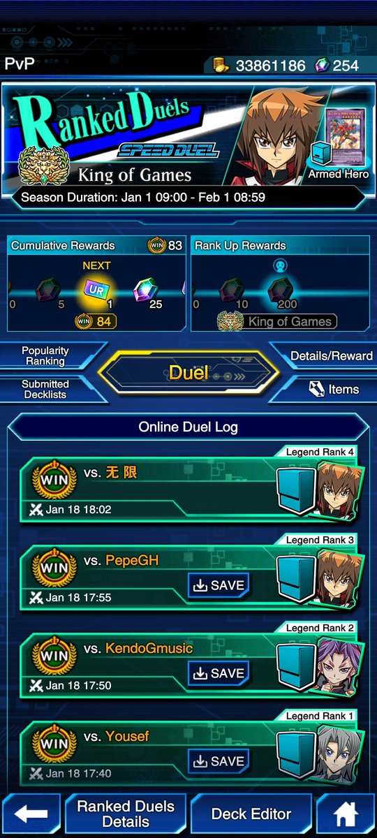 _KING121's tweet photo. Yoooooo! It's been a while but here we go again! Heard heros are back, so am I!
1/12: January 2025 - 67th Career kog
#duellinks #heros https://t.co/QobCTjrdM2