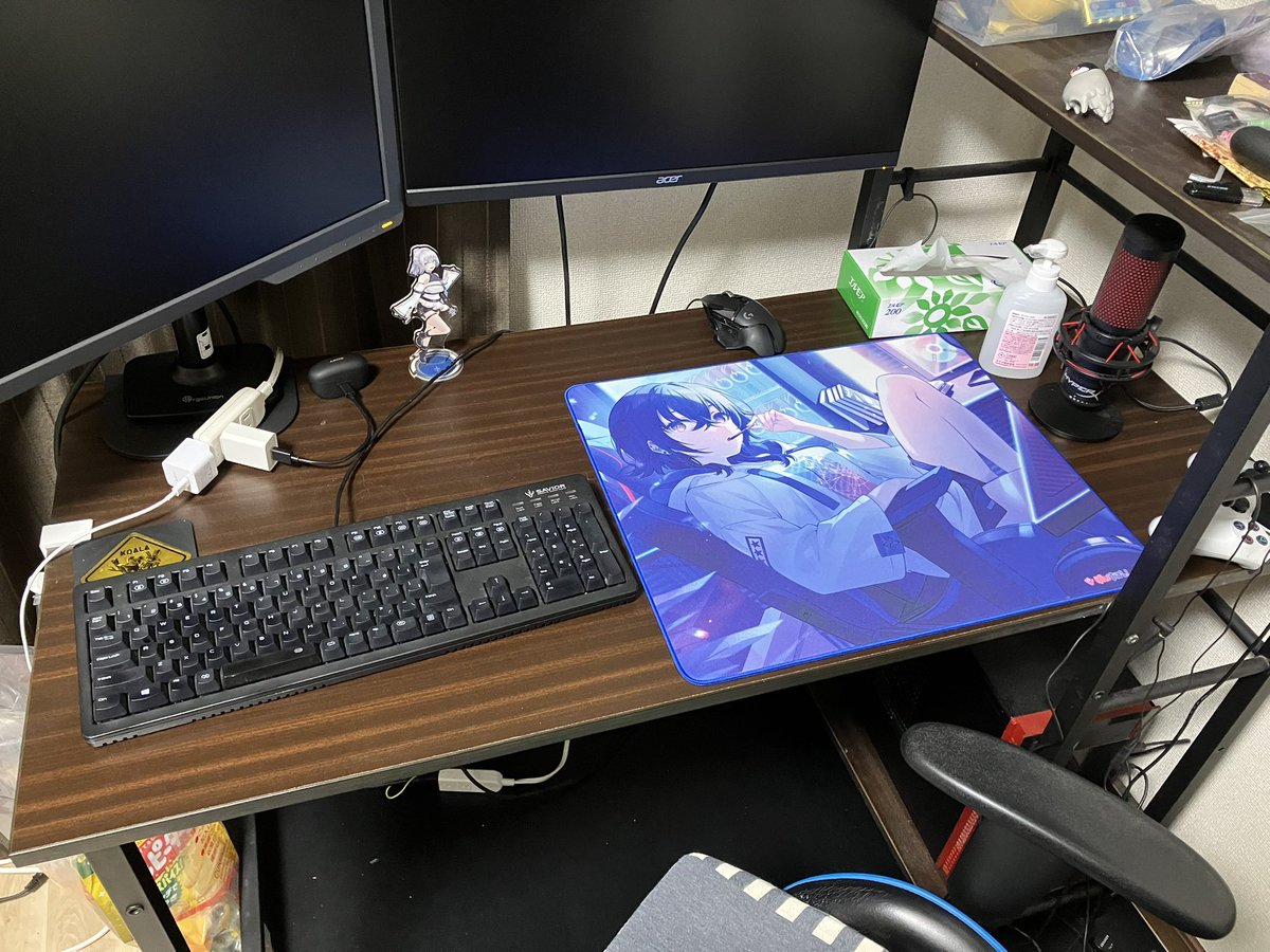 のせさんのマウスパッド届いた！
思ってたよりデカい！！！！
 #VSPO_GEAR  #ぶいすぽマウスパッド
 #ぽたく通信