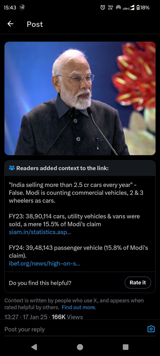 SoaringSoul46's tweet photo. @ani_digital @ANI Community Notes Strike Again 😂
Car Sales in India have plummeted
and dealers are struggling with excess inventory
People are not buying cars due to #TaxTerrorism #Taxloot #Taxtortion
https://t.co/LiByDhybWa https://t.co/sWhkbhNEXn