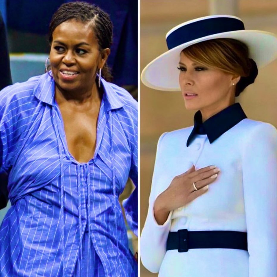 Hoy dejamos atrás los tiempos oscuros en los que la negritud sin belleza ni méritos sirvió de escudo a la perversión. 

Hoy regresa <a href="/MELANIATRUMP/">MELANIA TRUMP</a> ❤️‍🔥la primera dama más hermosa y elegante de la historia de EEUU.