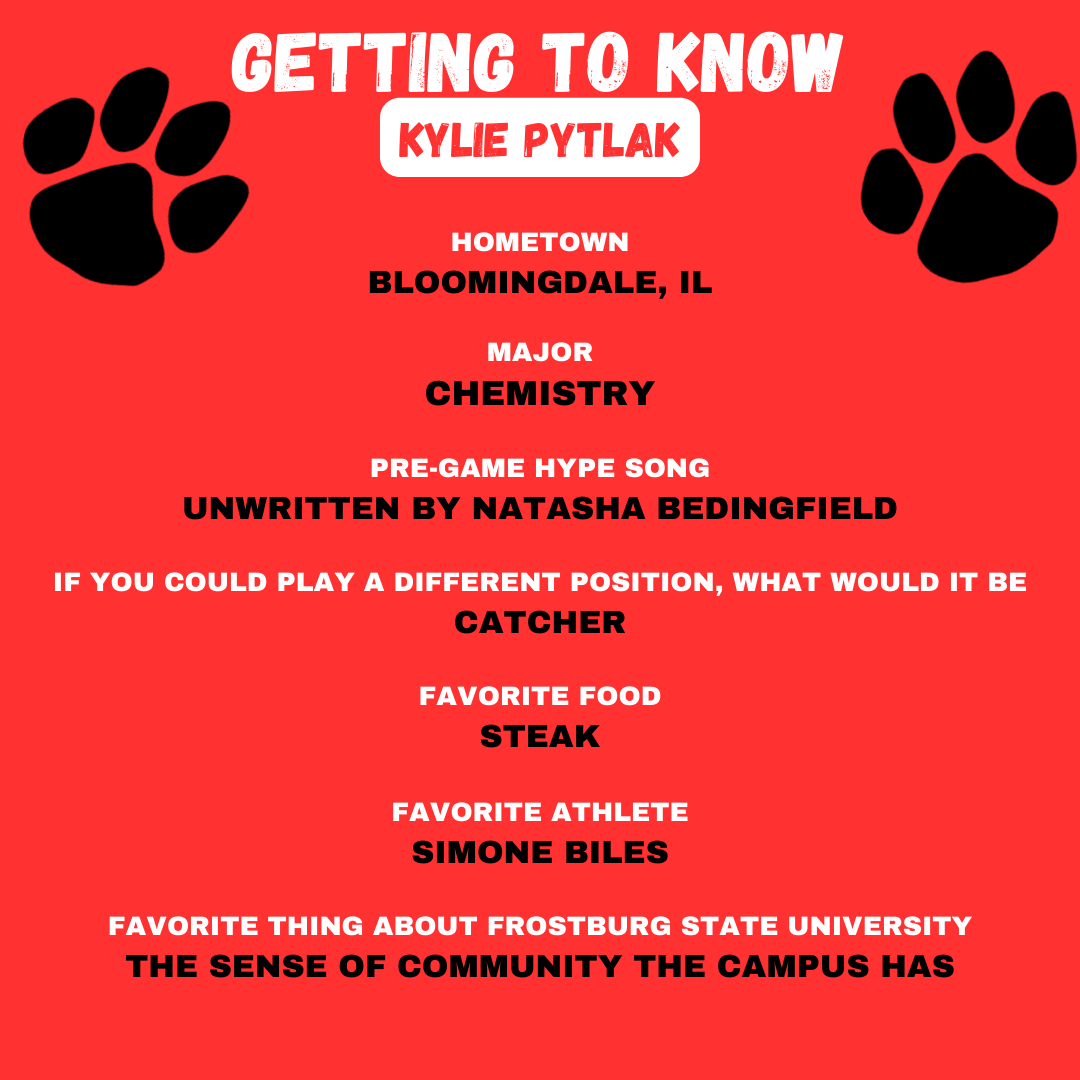 FrostburgSB's tweet photo. Our next Freshman in our Getting to Know Series is Outfielder, Kylie Pytlak!!! Swipe to learn about Kylie! https://t.co/L7IjBWUaiM