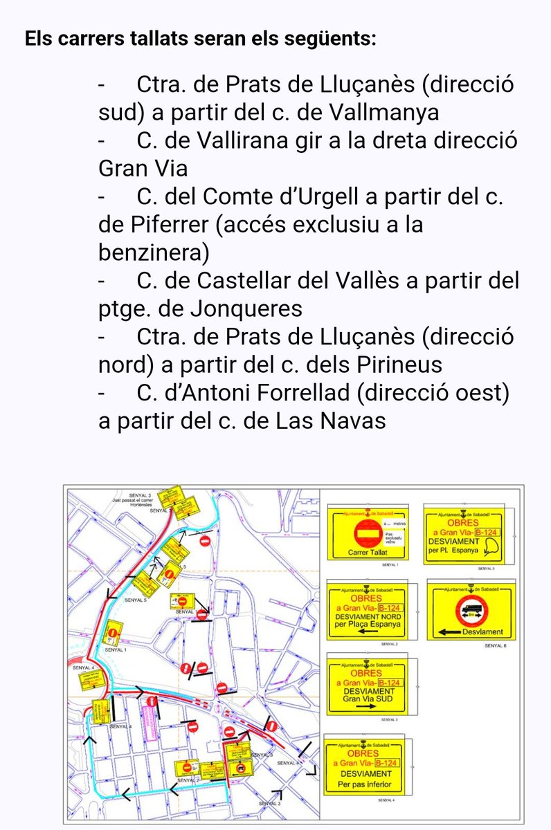 Avui i demà estarà tallat la connexió de la carretera de Prats amb Gran Via per treballs en la calçada.
#LaCreuAlta