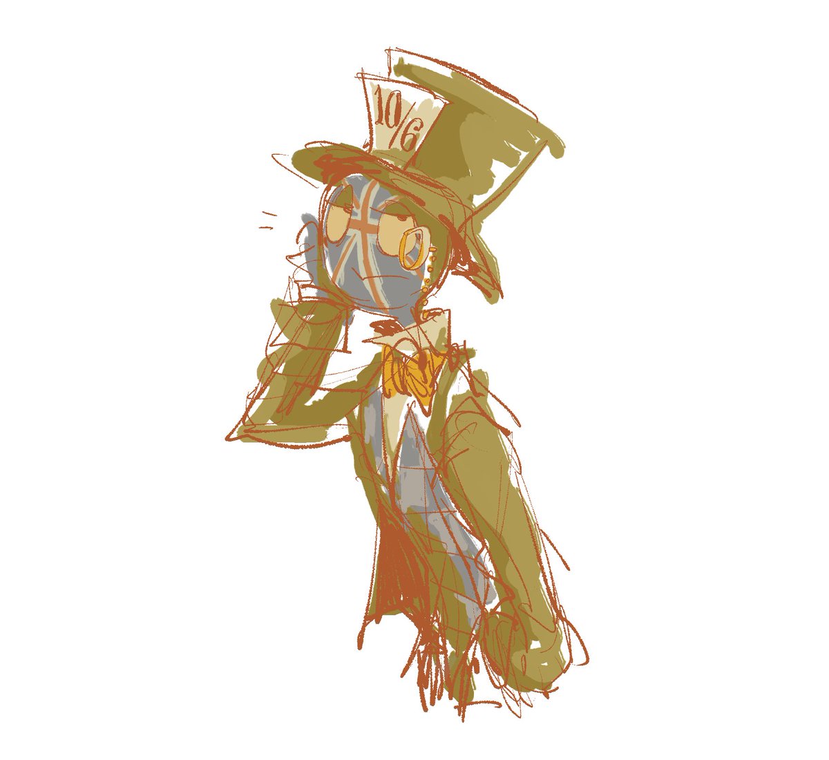 alienious's tweet photo. #countryhumans
#countryhumansuk

This hat with the 10/6 label would suit him. https://t.co/9Tmke155cA