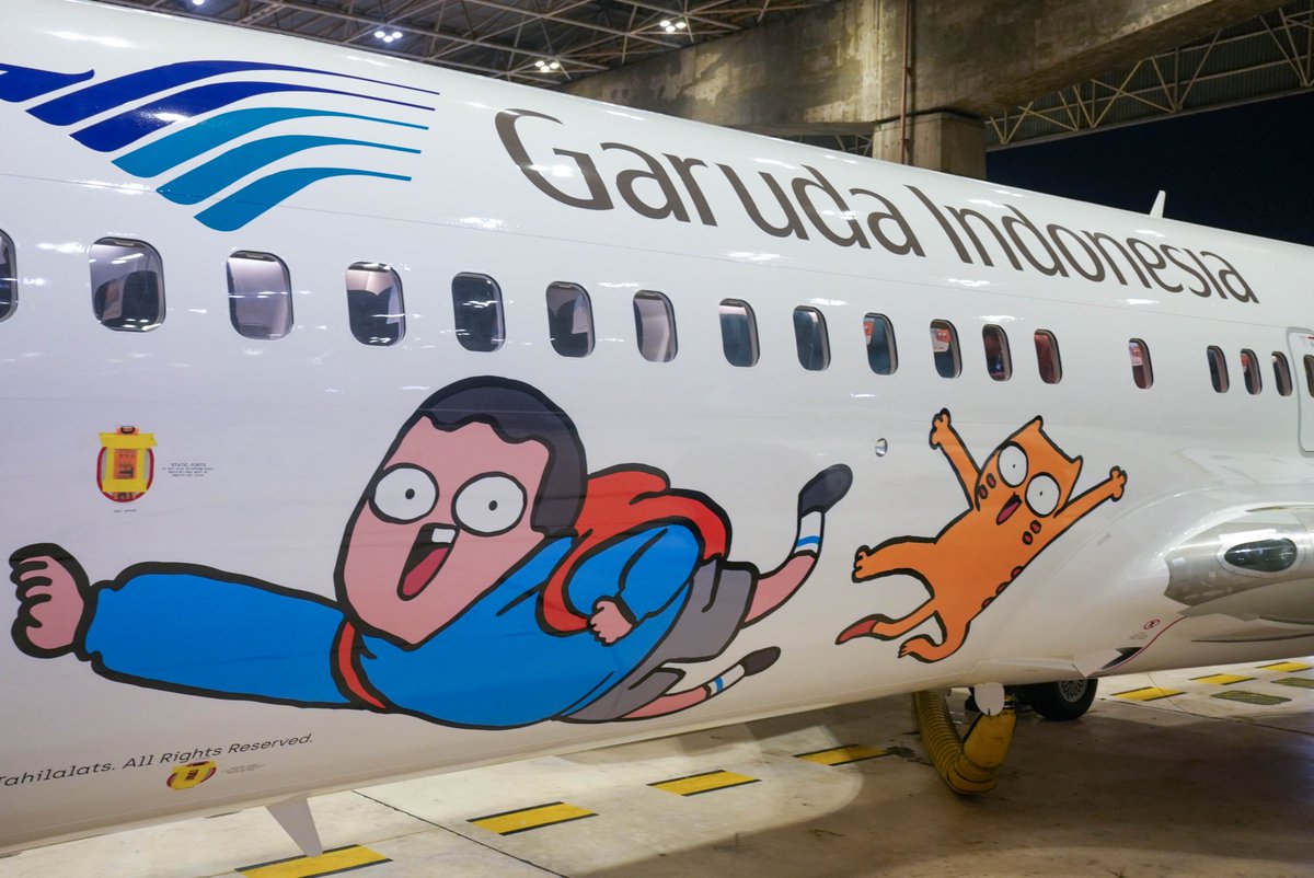 tahilalats's tweet photo. Pesawat @IndonesiaGaruda keren ya 👀👀👀 https://t.co/s2csFQsgB3