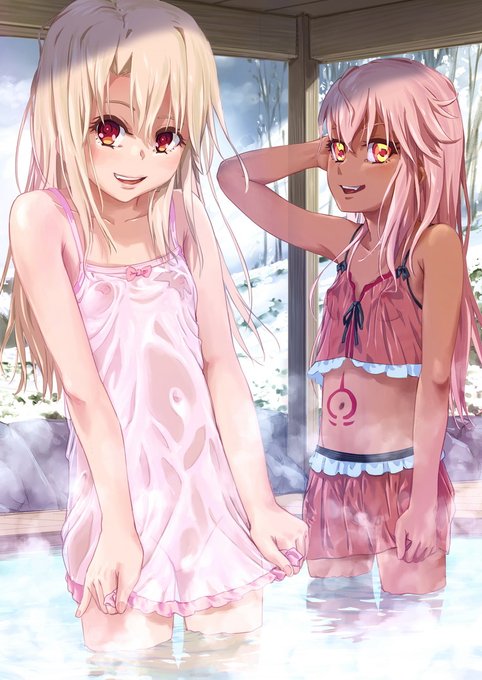 イリヤクロエと冬の温泉おしっこ 