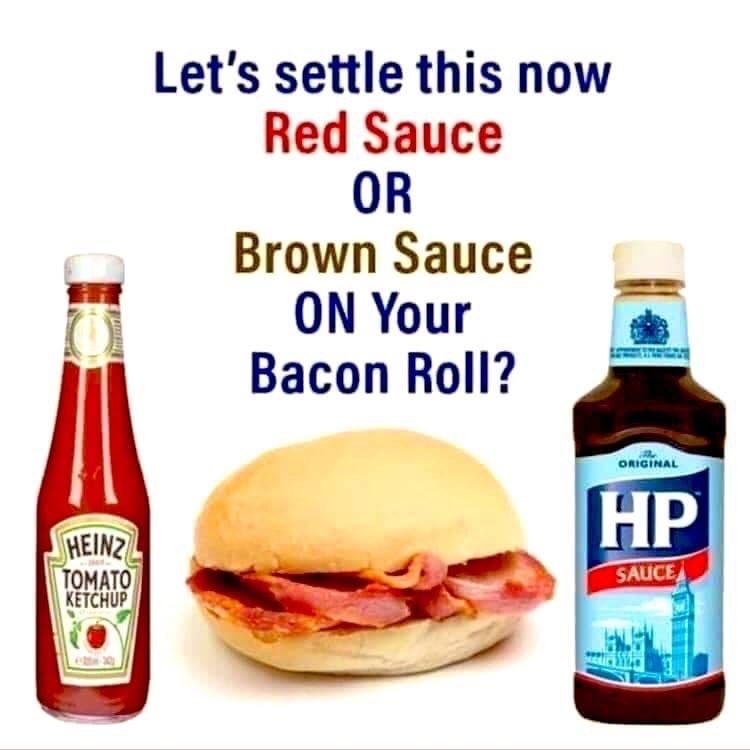 Sherwood_HH's tweet image. Which one so you think goes best ? 
Are you Red or Brown sauce !
#buttie #sauce #breakfast #choose