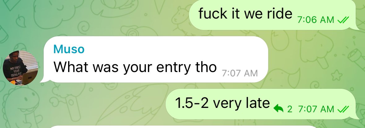 KernelpanicEth's tweet image. Called $trump w my group at 1$, got in at 1.5 and I really said “very late” lol 

Crime szn has just begun, don’t fomo anon, many more opportunities to come🥷🏻