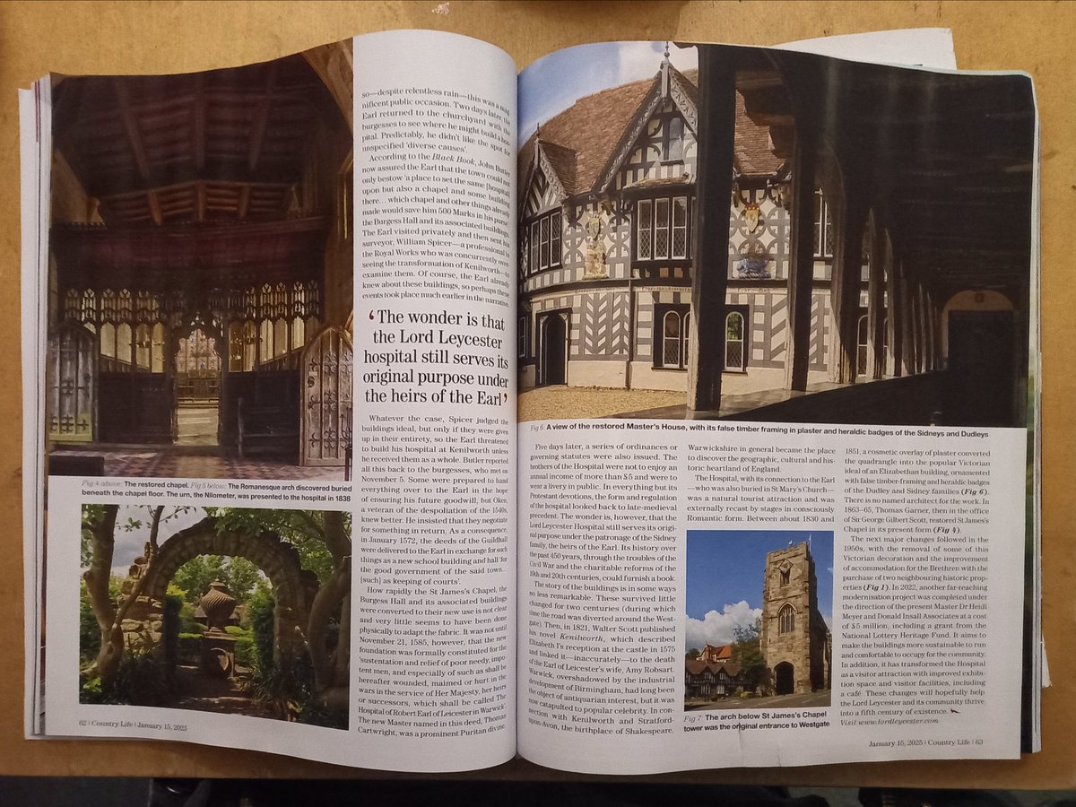 Great to see <a href="/LordLeycester/">The Lord Leycester</a> in <a href="/Countrylifemag/">Country Life</a> - if you'd like to learn more about this wonderful place I am giving a talk for <a href="/hbap1924/">Historic Buildings & Places</a> next week (see below)