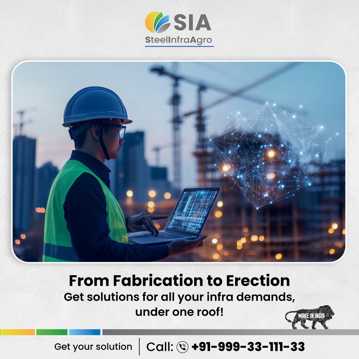 SteelInfraAgro's tweet image. Your one-stop solution for all infrastructure needs, from fabrication to erection!  Get reliable, efficient, and top-quality services under one roof.

📞 Call us for your solutions today: +91-999-33-111-33

#SteelInfraAgro #infrasolutions #fabricationtoerection #buildingthefuture