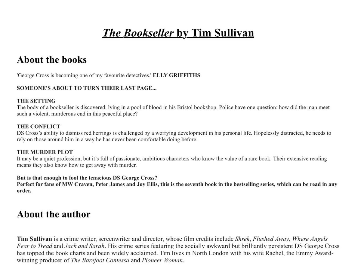LyndaCheckley's tweet photo. 📕📕BOOK REVIEW 📕📕
📚📚Head of Zeus Tour📚📚
The Bookseller By Tim Sullivan
Full review ➡️ https://t.co/hCvYZSlE4g
“Great characters, fabulous storyline with great twists and turns and a surprise conclusion. Enjoyable and entertaining read.”
@AriesFiction #TimSullivan https://t.co/LfLbSrYGHL