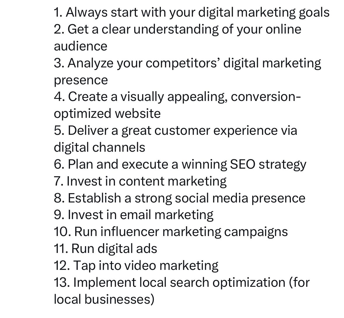 digitalyogesh2's tweet photo. 13 digital marketing tips for small businesses: #digitalmarketing #CT25  #ChampionsTrophy2025  #businessowner https://t.co/AzQKQhrpjx