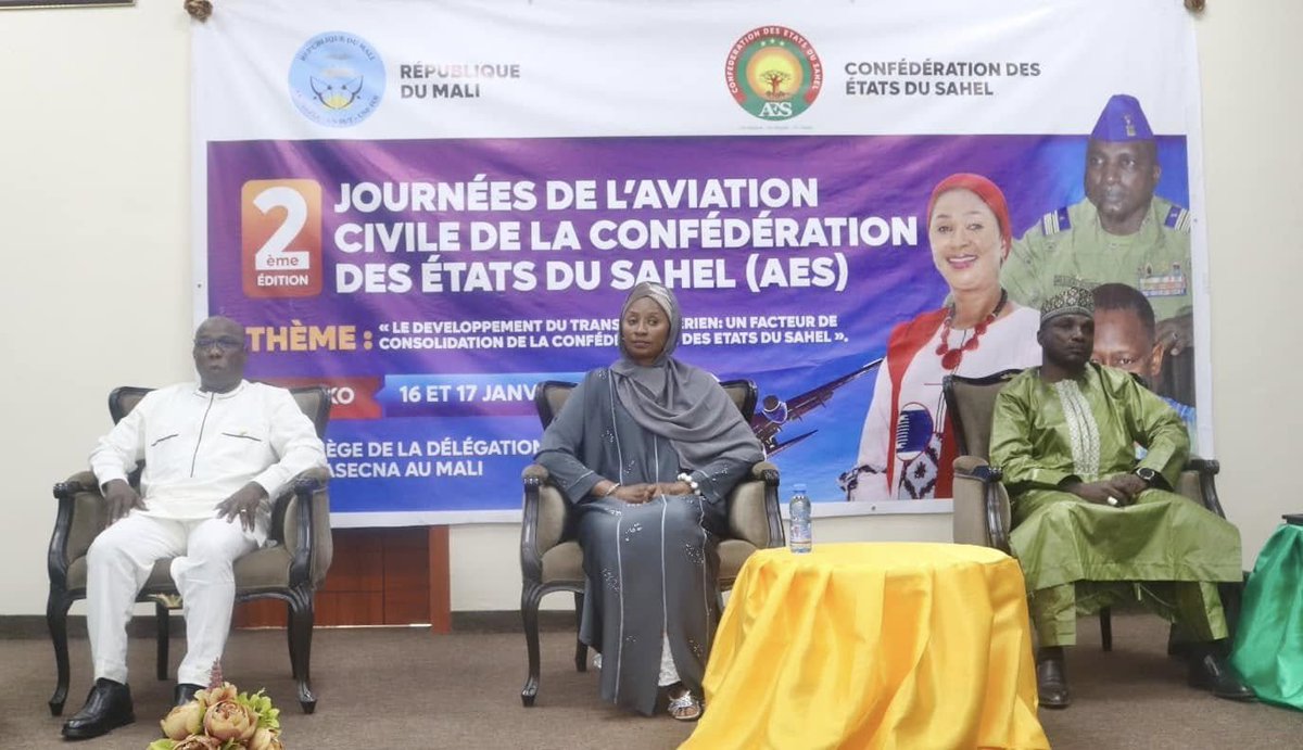 Malijetactu's tweet photo. Clôture des travaux de la 2ème édition des Journées de l’aviation civile de la Confédération des États du Sahel (JDAC) https://t.co/bAYNY6vRq4’aviatio.html #malijet #Mali #Clôture #travaux #édition #Journées #aviation #civile #Confédération #États #Sahel #JDAC https://t.co/1c8KmjNpC3