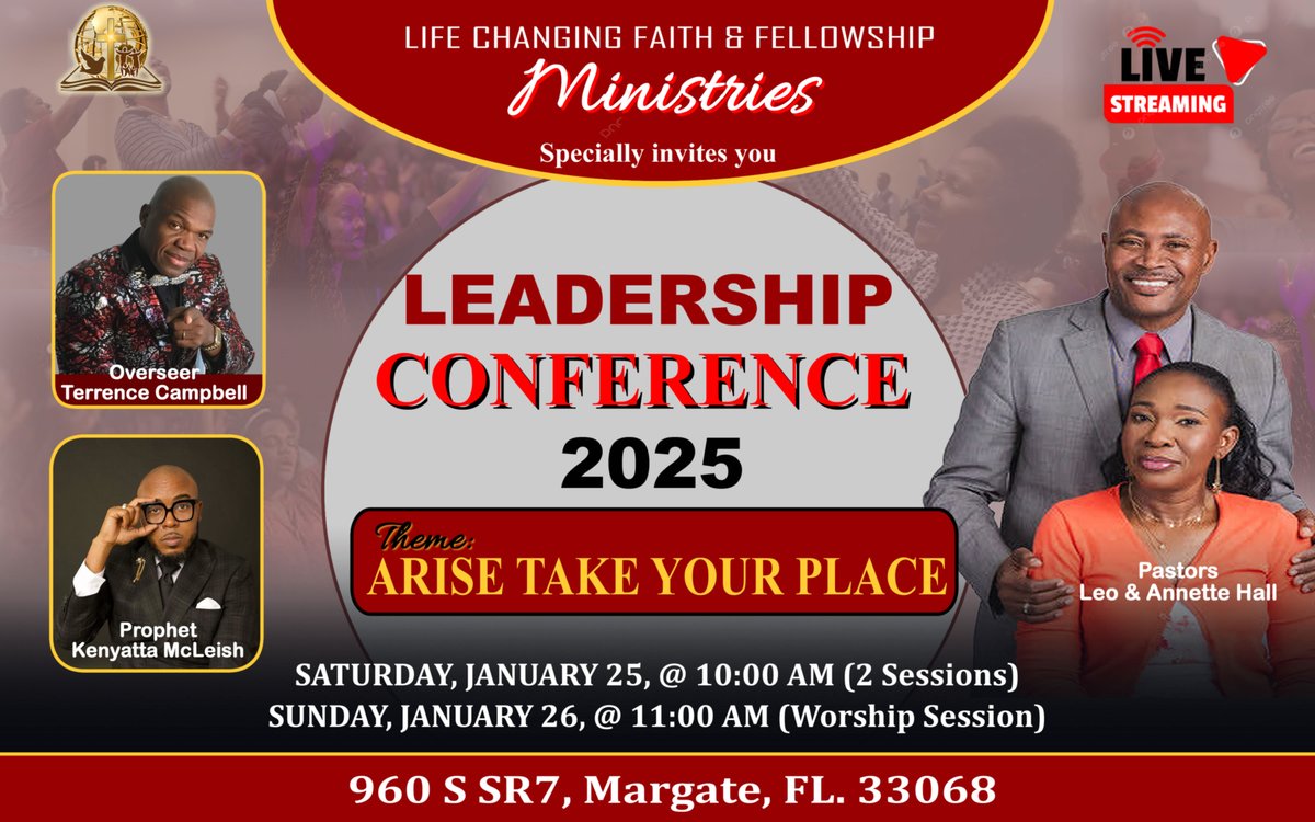 LeoannHall's tweet photo. SUNDAY MORNING GLORY📷📷📷📷 at Life Changing Faith &amp; Fellowship!
This Sunday, January 19th, at 11:AM, we’re excited to invite you to an unforgettable time of worship as we celebrate JESUS... There will be a WORD, TIME OF MINISTRY, and GOD's GLORY in the House... https://t.co/xqtHchH0u3