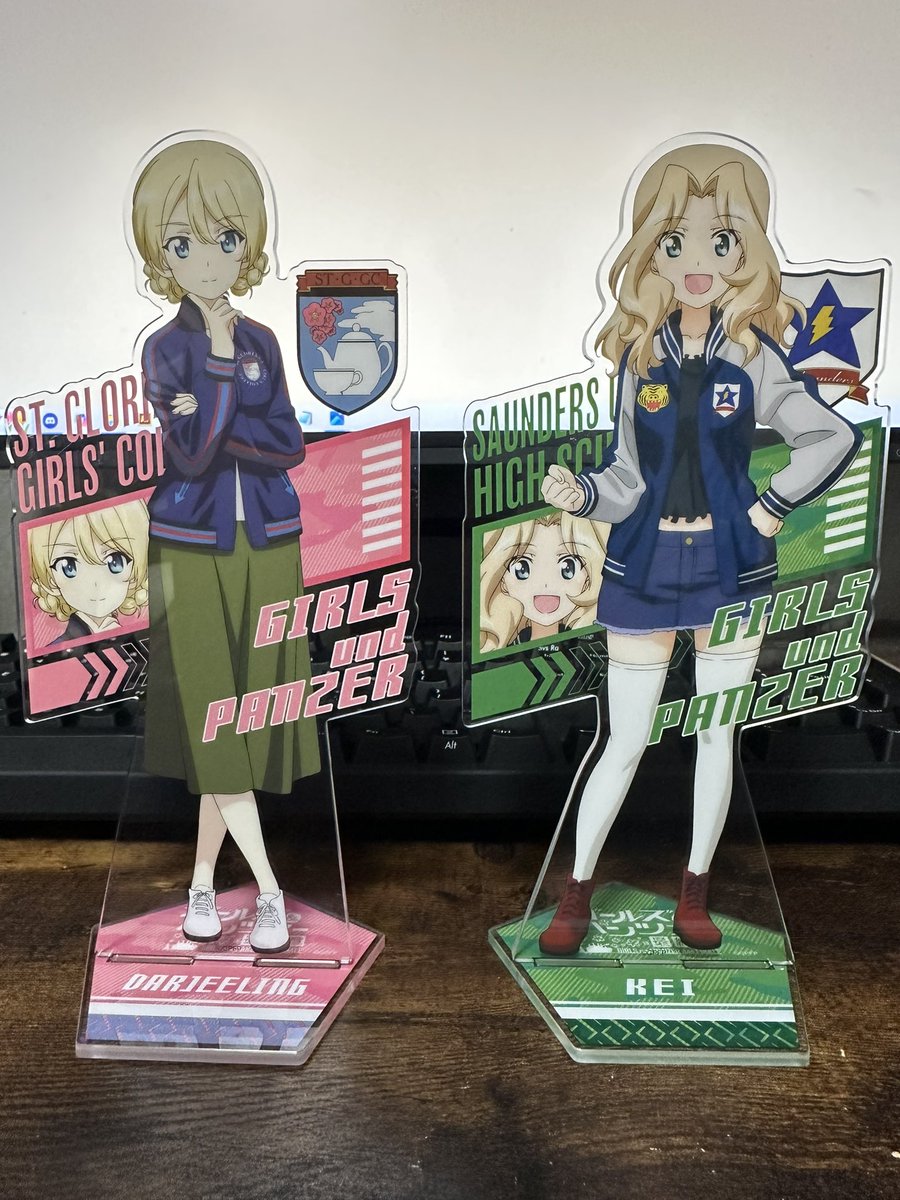 大洗のガルパン ギャラリーでケイさんとダージリンのアクリルスタンド買った！
やっぱりケイダジだよね🥰
