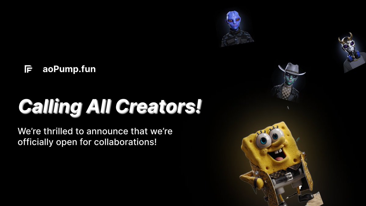 aopump.fun (@aopump_fun) on Twitter photo Calling All Creators! 🚀
We’re officially open for collaborations! If you’re passionate about building on our platform, we want to hear from you.
📥 Open a ticket via <a href="/aopump_fun/">aopump.fun</a> ticket on Discord (discord.gg/aopumpfun)
📩 DM us on X
Let’s work together to onboard the Calling All Creators! 🚀
We’re officially open for collaborations! If you’re passionate about building on our platform, we want to hear from you.
📥 Open a ticket via <a href="/aopump_fun/">aopump.fun</a> ticket on Discord (discord.gg/aopumpfun)
📩 DM us on X
Let’s work together to onboard the