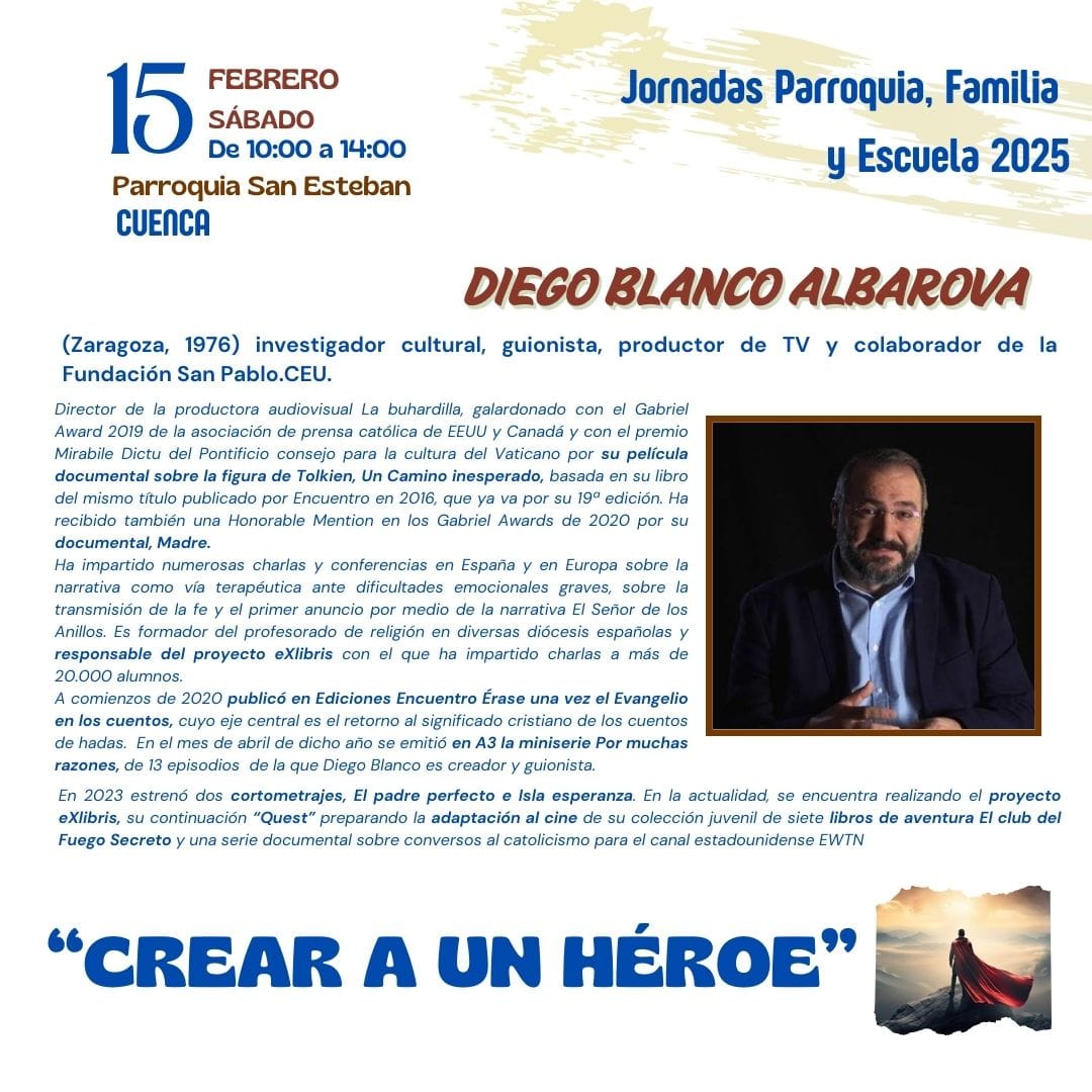 ✒️✒️Apúntate está fecha en el Calendario!!! 15 de febrero, a las 10h en los salones de la parroquia de San Esteban!!

Tendremos la charla titulada "CREAR A UN HEROE"🦸‍♂️🦸‍♂️🦸‍♂️ impartida por #Diegoblancoalbarova

No os lo perdáis!!!!✨✨
instagram.com/p/DE9mGbliPj3/…
