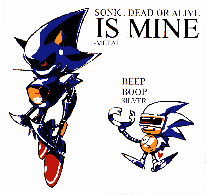 fatimacarnicer's tweet photo. METAL SONIC and his ugly brother https://t.co/KLv16r2DTG
