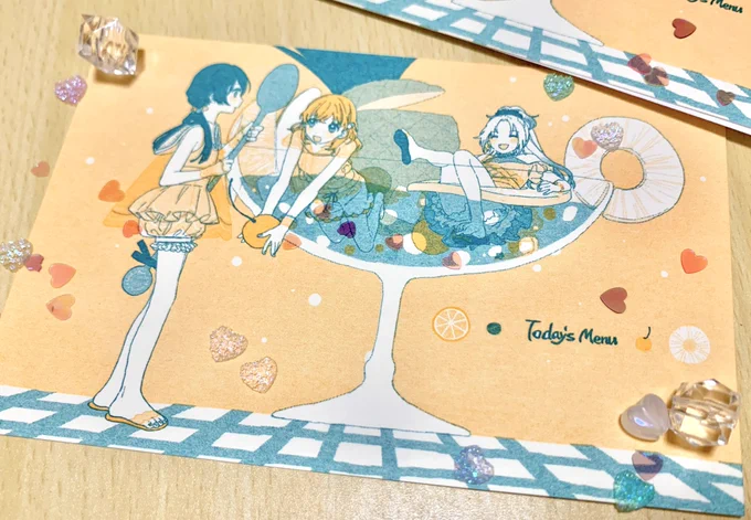 色移りしやすいのでOPP袋に入れておきます(かわいく刷ってもらえて嬉しかったため遊んだやつ) 