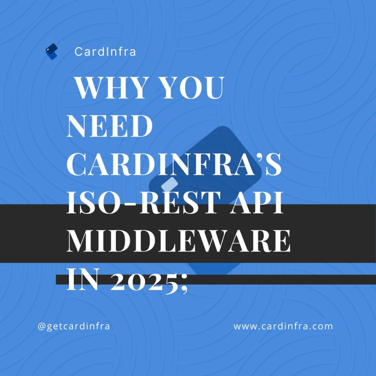 CardInfra's tweet photo. ISO-Rest APIs serve as the backbone of modern day finance, powering secure, scalable and seamless transactions globally. 

CardInfra's ISO-Rest API is a powerful and versatile solution from CardInfra's suite of comprehensive solutions. https://t.co/kIpd9pXe8u