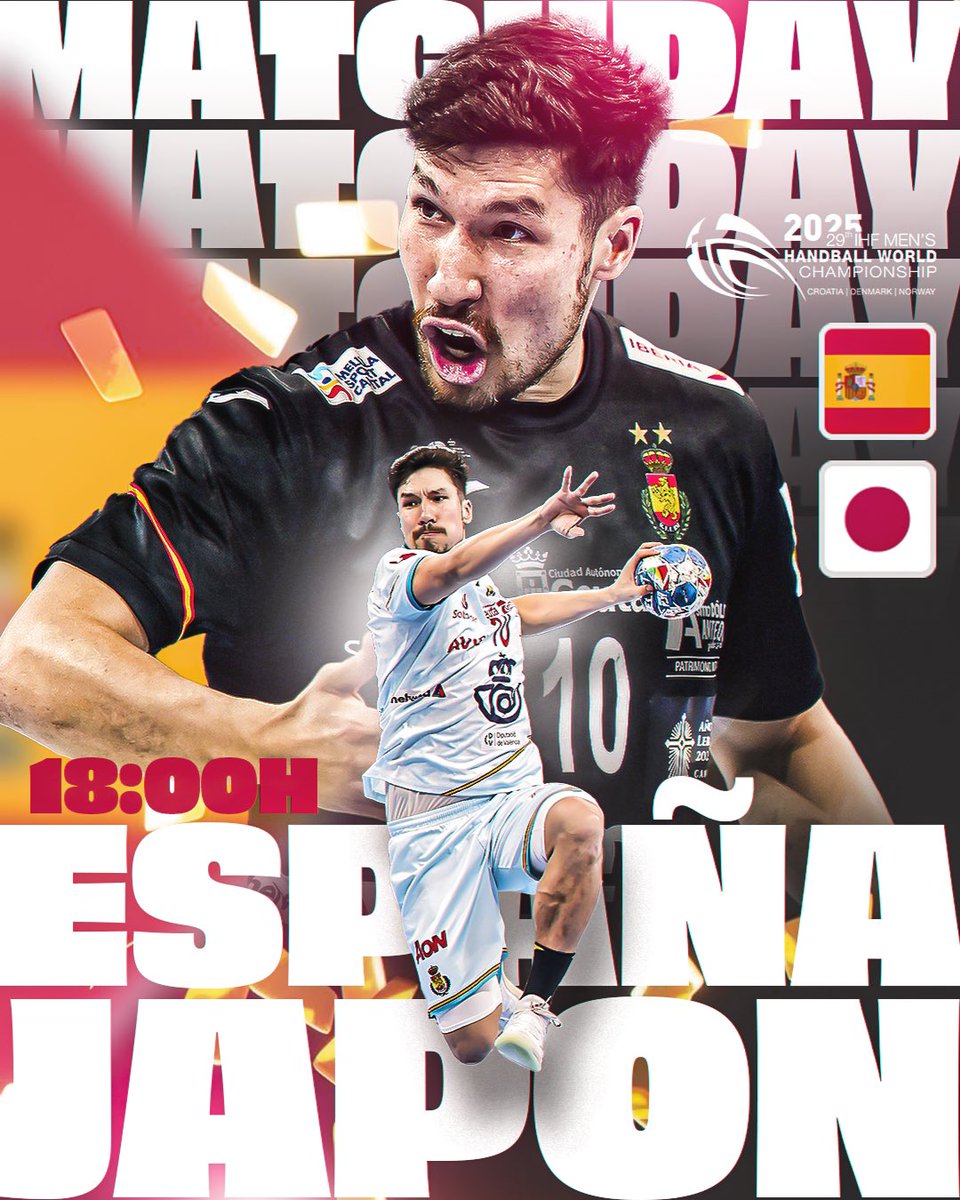 A seguir creciendo en este Mundial! 🔥

España 🇪🇸 vs 🇯🇵 Japón 

#CRODENNOR2025 #InspiredByHandball