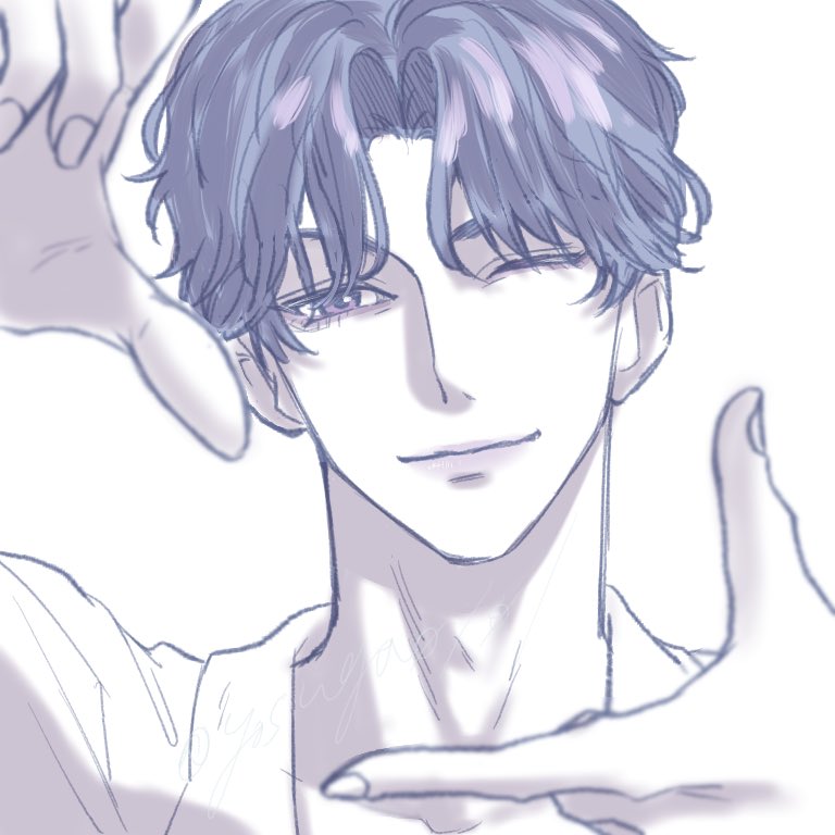 「ホムラって本当に可愛い男でめちゃくちゃ好みだよそして手ぐせで描けるありがたい 」|弥🦁🐲👑💀のイラスト