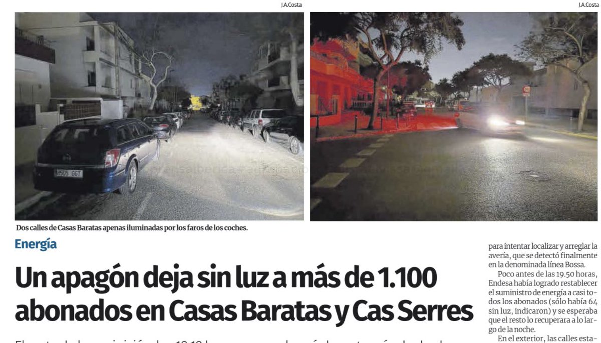 PSOE - Ciutat d’Eivissa (@psoe_eivissa) on Twitter photo Milers de persones d'Eivissa estan esperant encara alguna explicació o informació de servei de Triguero i de l'Ajuntament per la caiguda de la llum d'ahir tarda.
Ah, no! Que informar del que ha passat no és autobombo. #OnEstáTriguero
📷<a href="/Diario_de_ibiza/">Diario de Ibiza</a> Milers de persones d'Eivissa estan esperant encara alguna explicació o informació de servei de Triguero i de l'Ajuntament per la caiguda de la llum d'ahir tarda.
Ah, no! Que informar del que ha passat no és autobombo. #OnEstáTriguero
📷<a href="/Diario_de_ibiza/">Diario de Ibiza</a>