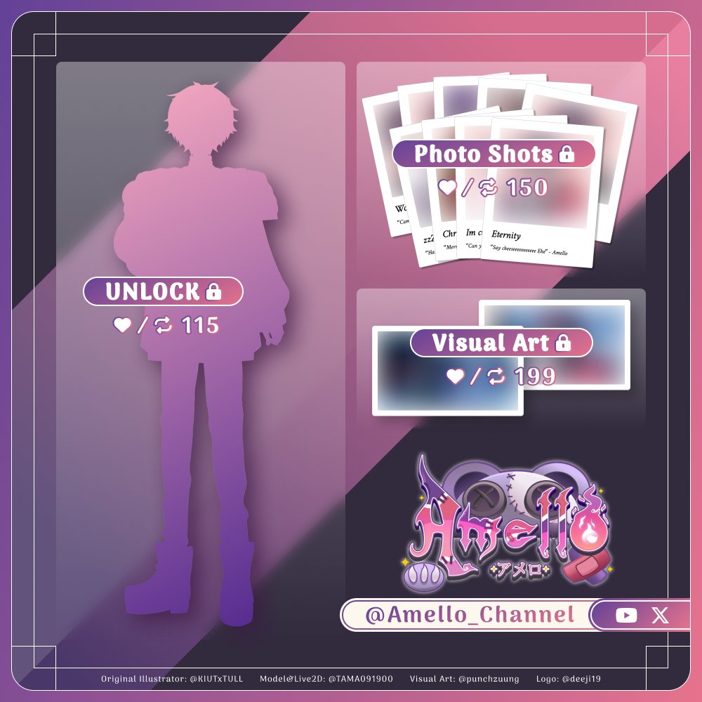 Amello_Channel's tweet photo. 💜Model Reveal🧸

“คือว่า...คุณผู้สัญจรคนนั้น ใช่คุณนั่นแหละ คุณพอจะช่วยกด 💜 หรือ 🔃 ผมหน่อยได้มั้ยนะ นะ นะ นะ นะ แล้วความน่ารักนี้จะเป็นของคุณเสมอ แล้วมาเล่นด้วยกันนะ!” - Amello

#AmelloChannel #Vtuber #VtuberTH #VTuberUprising  #modelreveal https://t.co/1vq4FQBQPj