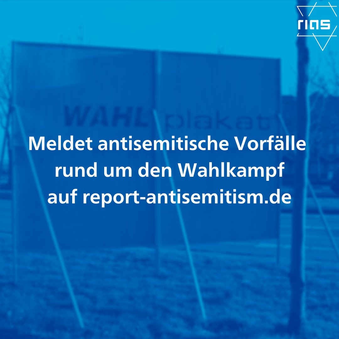 Report_Antisem's tweet photo. Am 23. Februar 2025 wird der nächste deutsche #Bundestag gewählt.
#Bundestagswahl2025 #BTW2025 #Antisemitismus 

Solltet ihr in den kommenden Wochen Zeug_in von antisem. Vorfällen werden o. selbst betroffen sein, meldet den Vorfall wie immer unter https://t.co/2J8ULnuB4f. https://t.co/geUOu6KNRL