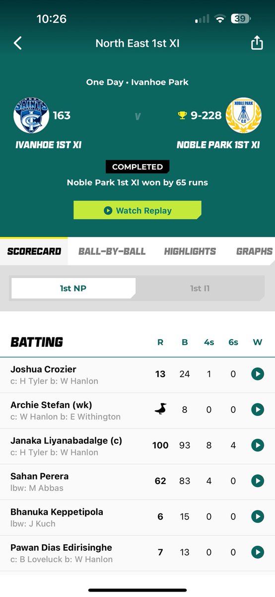 Congrats Jana on 100 of 92 balls today v Ivanhoe and leading the team to a good win. <a href="/SubbiesCricket/">VSDCA</a>