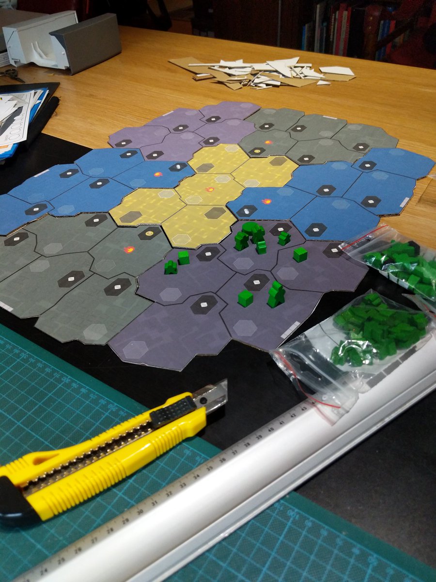 aCapGames's tweet image. New board crafted for an upcoming prototype! #boardgamedesign