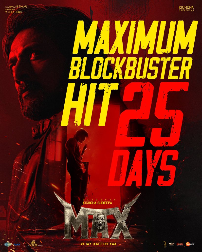 Karthik Gowda (@karthik1423) on Twitter photo 25 days to #Max
Thankyou <a href="/KicchaSudeep/">Kichcha Sudeepa</a> sir
<a href="/theVcreations/">Kalaippuli S Thanu</a>
<a href="/KRG_Studios/">KRG Studios</a> <a href="/yogigraj/">Yogi G Raj</a> 25 days to #Max
Thankyou <a href="/KicchaSudeep/">Kichcha Sudeepa</a> sir
<a href="/theVcreations/">Kalaippuli S Thanu</a>
<a href="/KRG_Studios/">KRG Studios</a> <a href="/yogigraj/">Yogi G Raj</a>