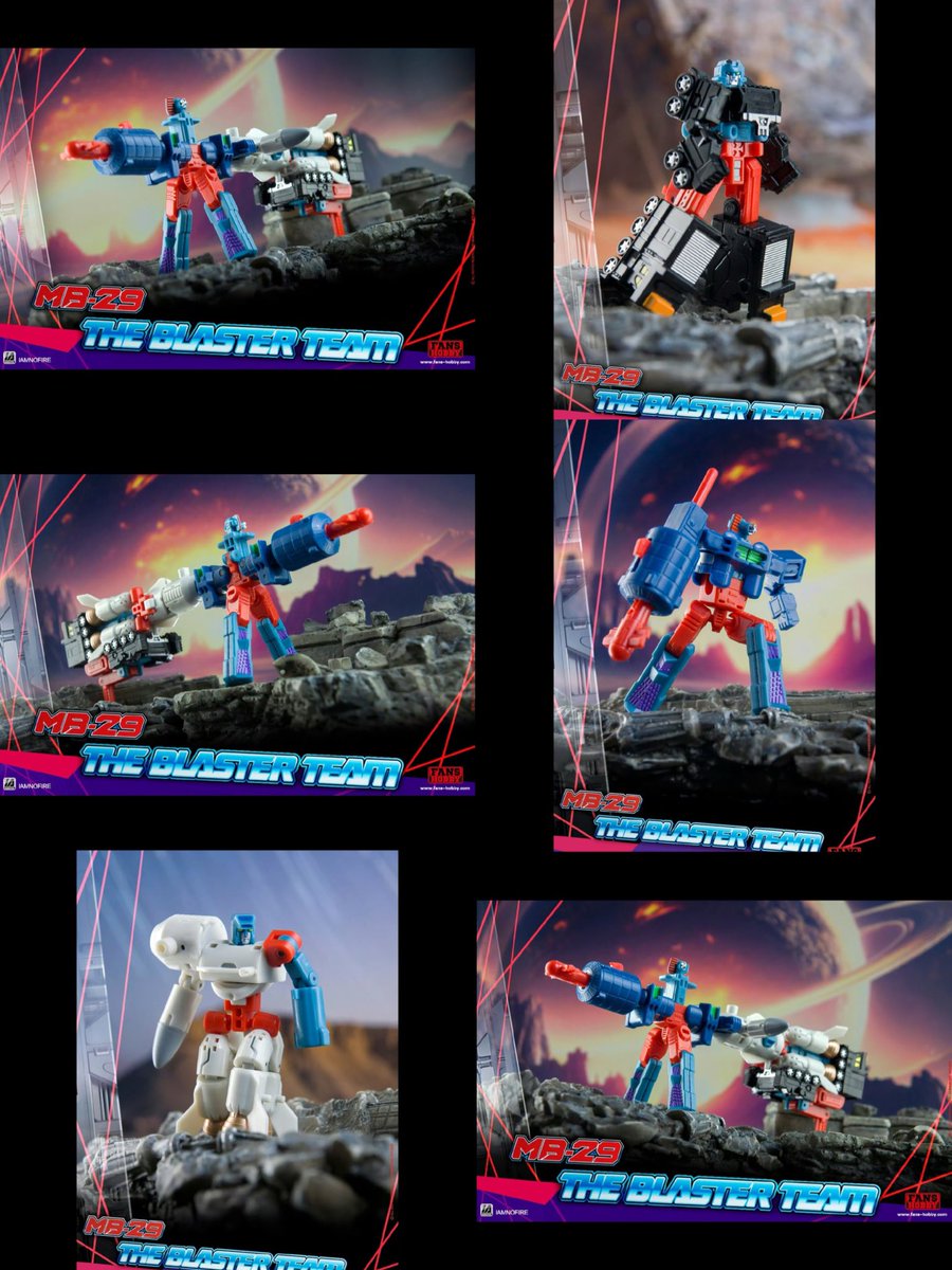 fans_hobby's tweet photo. Check out the photo gallery of MB-29 THE BLASTER TEAM by IAMNOFIRE——刚丝 at Weibo, enjoy!!
Link:
https://t.co/gBbKfwuf7Z
#fanshobby #thirdpartytransformers #navalcommander #theshieldteam #MB27 #theblasterteam #mb29 #thesaberteam #mb26 https://t.co/970A2W5Jxc