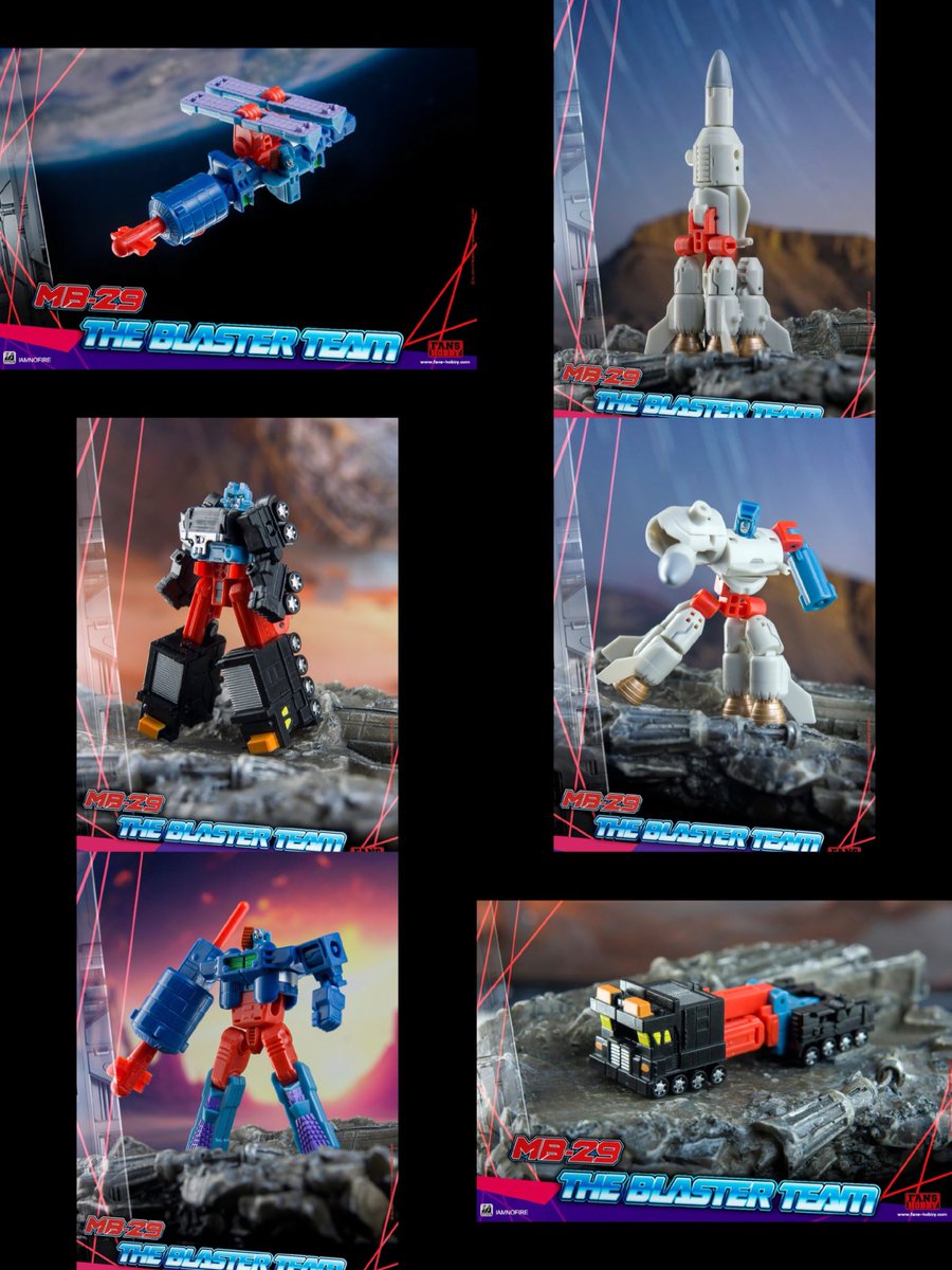 fans_hobby's tweet photo. Check out the photo gallery of MB-29 THE BLASTER TEAM by IAMNOFIRE——刚丝 at Weibo, enjoy!!
Link:
https://t.co/gBbKfwuf7Z
#fanshobby #thirdpartytransformers #navalcommander #theshieldteam #MB27 #theblasterteam #mb29 #thesaberteam #mb26 https://t.co/970A2W5Jxc