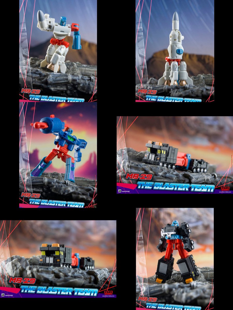 fans_hobby's tweet photo. Check out the photo gallery of MB-29 THE BLASTER TEAM by IAMNOFIRE——刚丝 at Weibo, enjoy!!
Link:
https://t.co/gBbKfwuf7Z
#fanshobby #thirdpartytransformers #navalcommander #theshieldteam #MB27 #theblasterteam #mb29 #thesaberteam #mb26 https://t.co/970A2W5Jxc