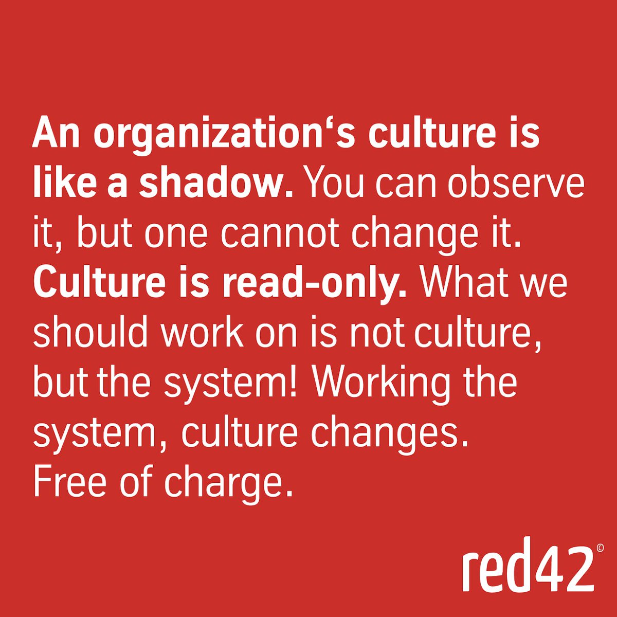 NielsPflaeging's tweet photo. Culture is a huge topic in companies today. And wrongly so, to some extent! Experts like #EdSchein made a huge mess with their writings about corporate culture, as they stubbornly confused culture and system.
A new article of mine on the topic of culture: https://t.co/xc8eVoxEW2 https://t.co/JfghegK25O