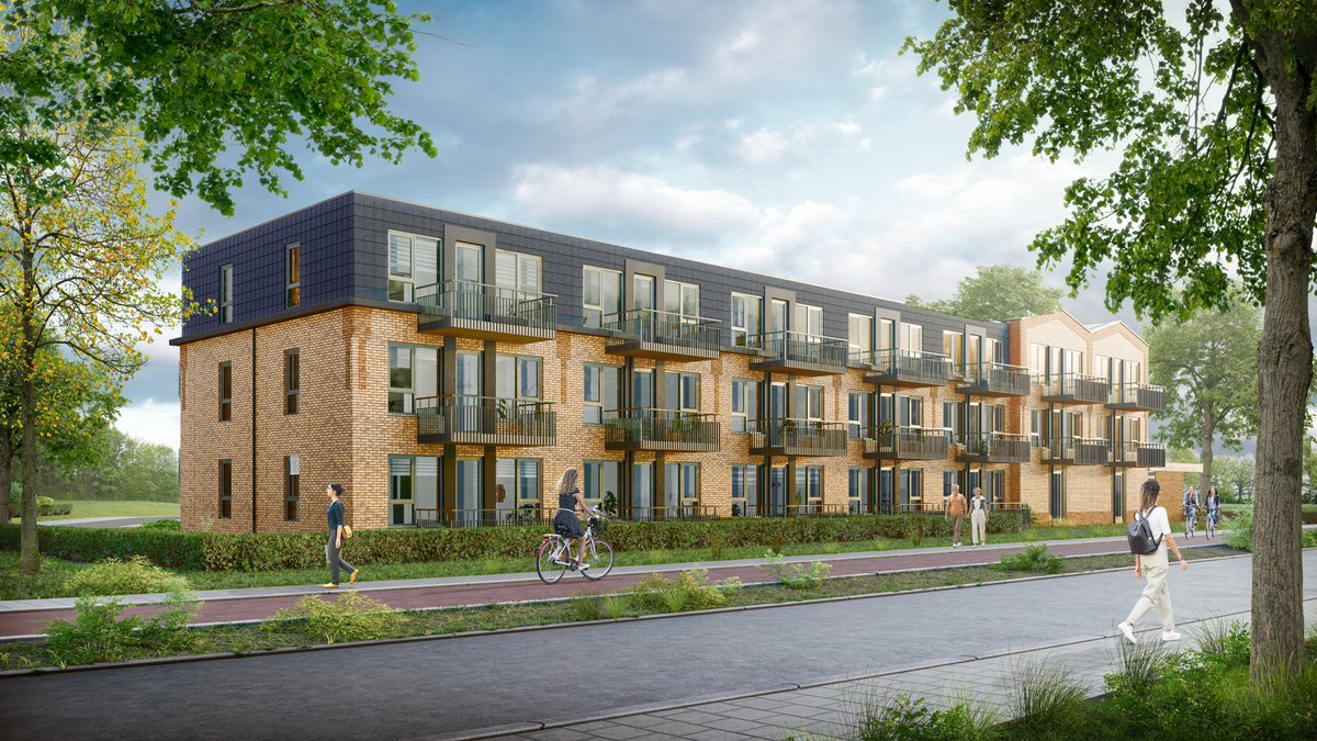 In Leek is op de plek waar eerst een school stond is een gebouw met 33 huur-appartementen ontworpen voor corporatie Wold &amp; Waard. 
In een heldere haak van 3 lagen hoog worden de beide hoofdstraten begeleid, en de hoofdentree is inspringend op de hoek geplaatst.