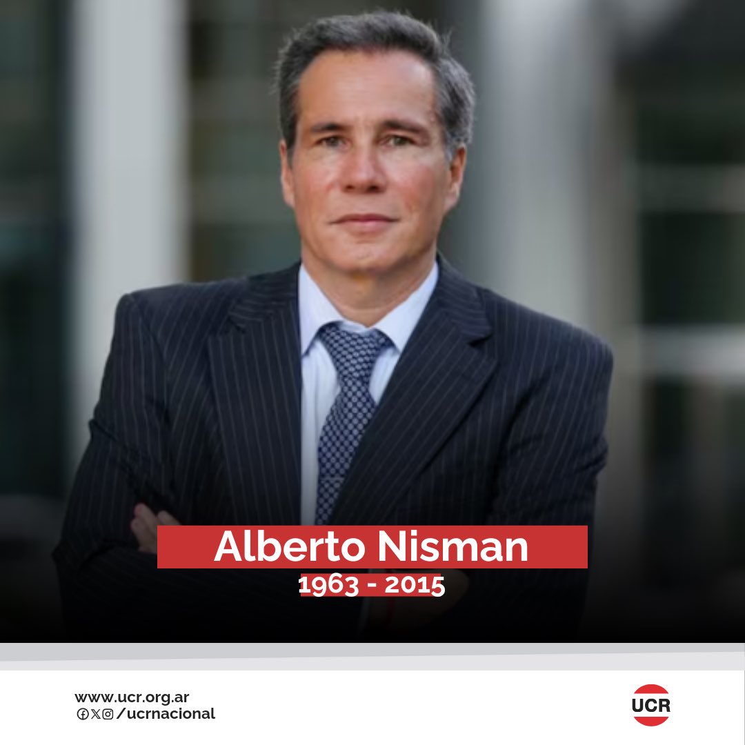 Se cumplen 10 años desde que Alberto Nisman fue hallado sin vida en su departamento.

El fiscal desarrolló una labor incansable en la investigación del atentado a la AMIA.

Por Nisman, por las víctimas de la AMIA y sus familias pedimos, una vez más, verdad y justicia.
