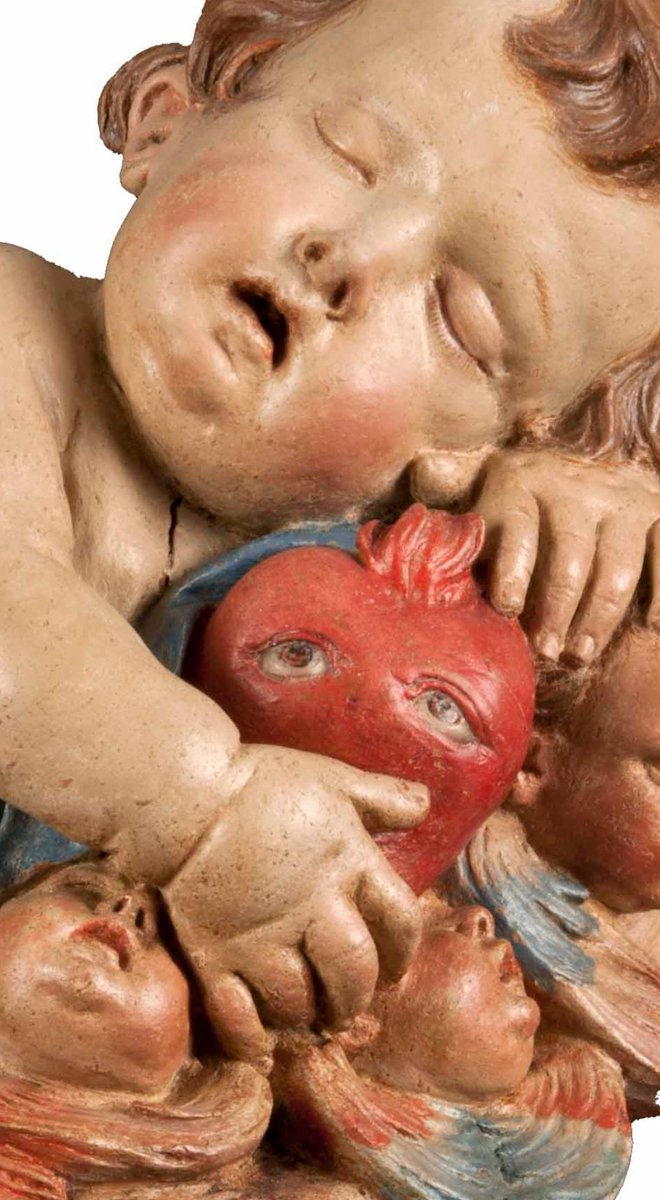 RembriBarrocho's tweet photo. Para ojos, los ojitos del Corazón de Jesús del Niño Dormido, de Giovanni Battista Morelli (1659-69, @MuseoEscultura). https://t.co/EFdY1U3mgA