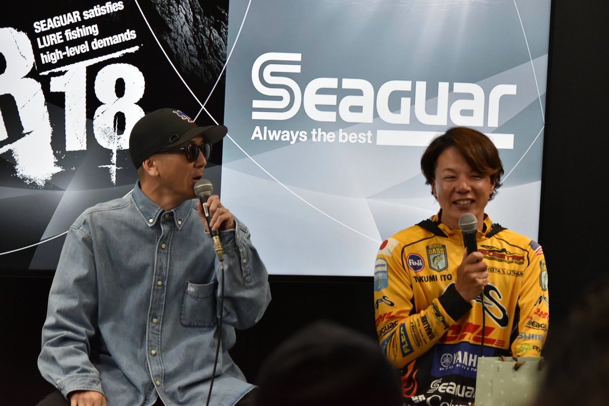 takumi_no_oheya's tweet photo. 明日もSEAGUARブースでお会いしましょう❗️

#techstard #ノリーズ #伊藤巧 #リューギ #サイトマスター #コロンビア #seaguar #shimanofishing_jp 
#麗澤大学 #Flex_public_relations #Flex_renoca #コロンビアアスリート #evoltec #コロンビアPFG #RYUGI #@skeeter_boats #@yamahaoutboards #Bassmaster #BASSElite #富士工業 #nories #シーガー @shimanofishing_jp @fish_shimano_north_america #dhlexpressjapan #dhl #DHLUS #yeti #ノリーズ #MEIHO #Dakotalithium #イヨシコーラ