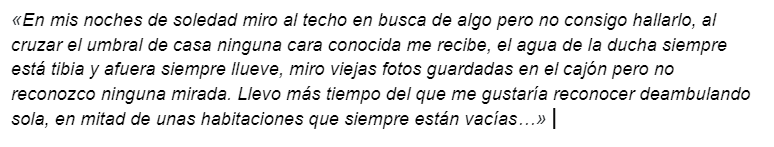 VoiceOfDante's tweet image. He tenido un nudo en la garganta al escribir esto, me hago daño yo solo pero soy tan masoquista, que disfruto haciéndome sentir así.

#EmptyRooms