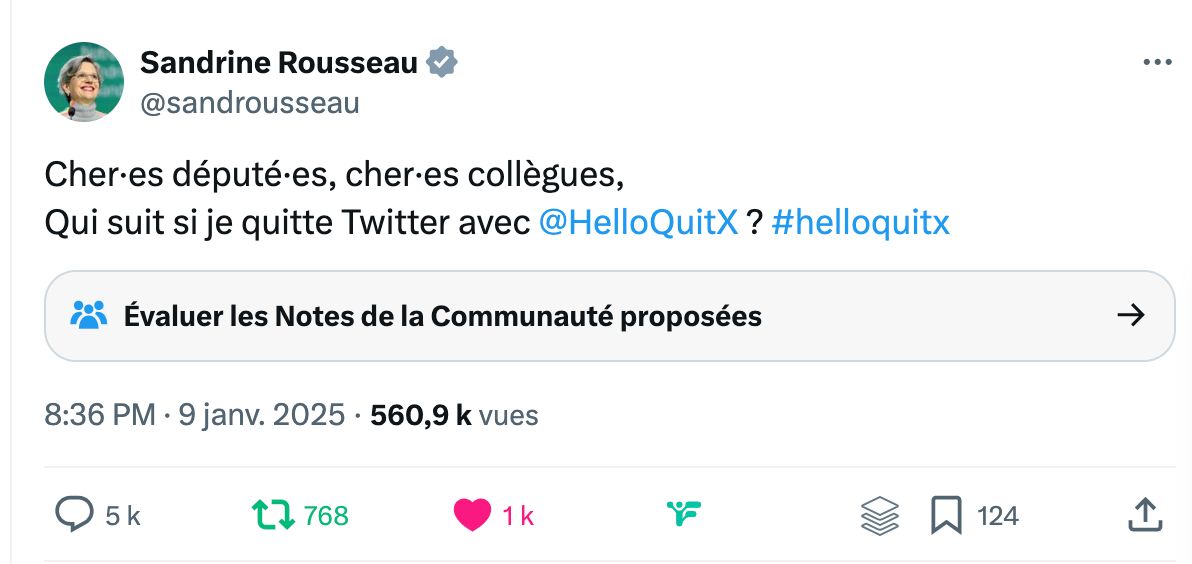AuPoste1's tweet photo. Lors de notre soirée #HelloQuitteX #AuPoste, @sandrousseau interpella ses collègues de l'Assemblée. Immédiatement, son tweet fut pris d'assaut par les haineux ordinaires. De faux tweets ont commencé à circuler, des captures d'écran en pagaille,  Philippe Vandel et Sophia Aram validèrent les fakes dans leurs chroniques radiophoniques, avant de s'excuser platement sur X.

Il s'agit d'un cas d'école: non, les «notes de communautés» ne garantissent (hélas) rien de la bonne tenue des débats. Elles peuvent même, comme dans ce cas, apporter du crédit.

Pour tout comprendre, lire #HelloQuitteX https://t.co/5xdX1t0UD4