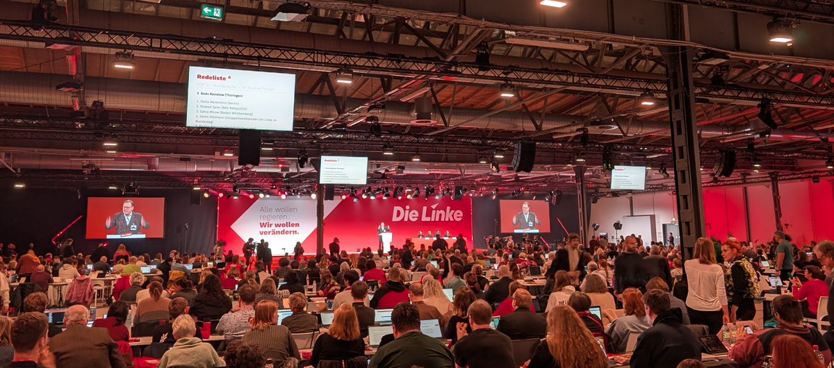 Mit OpenSlides zum Wahlprogramm: Heute unterstützen wir den Linke Bundesparteitag bei der Antragsdebatte und Beschlussfassung zum Wahlprogramm. #LinkeBPT