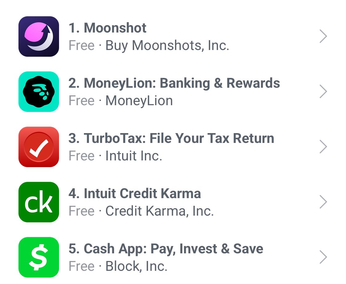 BREAKING: <a href="/moonshot/">Moonshot</a> BECOMES THE NO. 1 IOS <a href="/AppStore/">App Store</a> FINANCE APP IN THE U.S.
